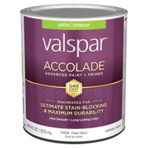 VALSPAR 12004.005 ACCOLADE SATIN CLEAR BASE INTERIOR PAINT & PRIMER