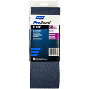 NORTON PROSAND 05473 4" X 24" P50 GRIT PORTABLE SANDING BELT HANDY PACK (2)