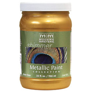 MODERN MASTERS ME660-32 PHARAOH'S GOLD SATIN METALLIC PAINT SEMI-OPAQUE