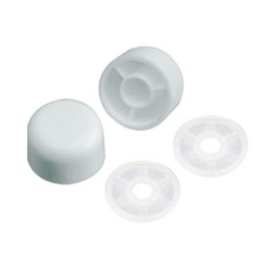 PLUMB PAK PP835-30 TOILET BOLT CAPS ROUND WHITE SNAP ON TYPE