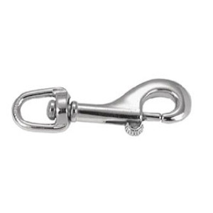 CAMPBELL T7615402 #225Z 5/8" SWIVELING ROUND EYE BOLT SNAP NICKEL PLATED