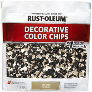 RUST-OLEUM 301238 1 LB BOX UNIVERSAL DECORATIVE COLOR CHIPS MOCHA BLEND