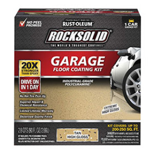 RUST-OLEUM ROCKSOLID 60007 POLYCURAMINE GARAGE COAT FLOOR KIT TAN