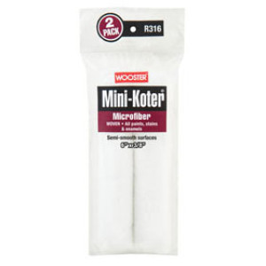 WOOSTER MINI-KOTER R316-6 6" X 3/8" MICROFIBER ROLLER COVER 2-PACK
