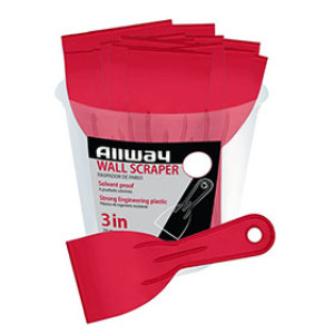 ALLWAY TOOLS 08113 DS30 3" PLASTIC WALL SCRAPER - 25 PACK BUCKET