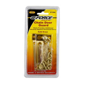 G-FORCE 87266 CHAIN DOOR GUARD SOLID BRASS NO KEY