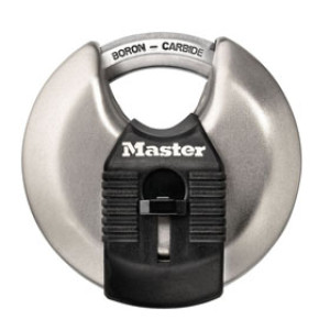 MASTER LOCK MAGNUM M40XDHC 2-3/4" STAINLESS STEEL DISC PADLOCK CARDED
