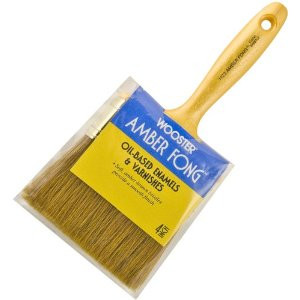 WOOSTER AMBER FONG 1123 4" SOFT AMBER BROWN CHINA BRISTLE VARNISH BRUSH