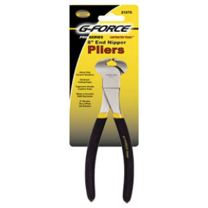 G-FORCE 21272 8" END NIPPER PLIERS COMFORT GRIP