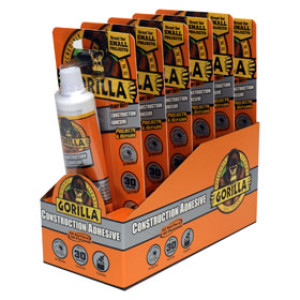 GORILLA GLUE 8020002 2.5 OZ H/D CONSTRUCTION ADHESIVE ALL SURFACE/PURPOSE CARD