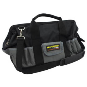 G-FORCE 10054 17-1/2" TOOL BAG 26 POCKET WATER RESISTANT POLYESTER FABRIC
