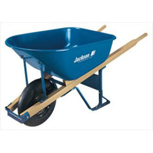 AMES JACKSON M6T22 HEAVY DUTY 6 CUBIC FOOT STEEL TRAY WHEELBARROW 16" TB TIRE