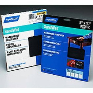 NORTON 01295 9" X 11" 320A TUFBAK WET OR DRY SANDPAPER T280 50 PACK