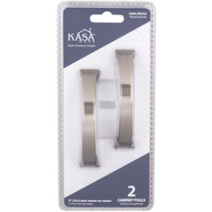 KASAWARE K8173SN-2 ZINC DIE CAST CABINET PULL SATIN NICKEL 3-7/8" 2-PACK