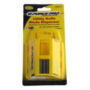 G-FORCE 24315 PLASTIC UTILITY KNIFE DISPENSER 50 BLADES