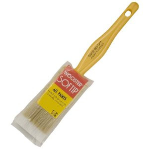 WOOSTER SOFTIP Q3108 1-1/2" WHITE NYLON/GOLD POLY CHISEL TRIM PAINT BRUSH