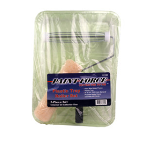 PAINT-FORCE 33180 3PC PLASTIC TRAY 9" ROLLER SET
