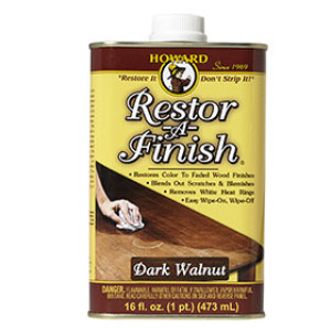 HOWARD RF6016 RESTOR-A-FINISH PENETRATING RESTORATION OIL DARK WALNUT FINISH