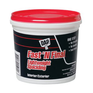 DAP 12142 FAST'N FINAL READY TO USE ONE-STEP LIGHTWEIGHT SPACKLING PUTTY WHITE
