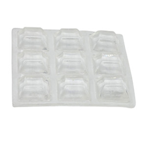 SHEPHERD 9562 SURFACE GARD 1/2" CLEAR VINYL SQUARE BUMPER PADS (9CD)
