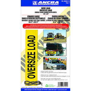 ANCRA S-LINE 49894-12 14" X 72" DBL SIDED BANNER YELLOW OVERSIZE / WIDE LOAD