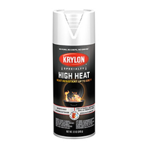 KRYLON K01505777 1505 HIGH HEAT WHITE SPRAY PAINT 12 OZ RUST PROTECTION