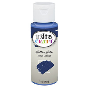 RUST-OLEUM TESTORS CRAFT 297431A 2OZ ACRYLIC MATTE PAINT ROYAL BLUE WATER-BASE