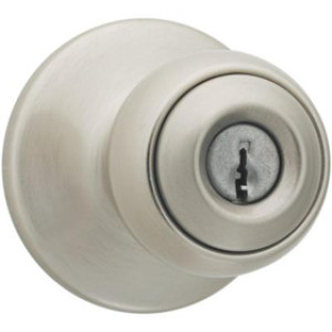 KWIKSET 400P-POLO-15 CP K6 SATIN NICKEL ENTRY LOCKSET 94002-502 V1