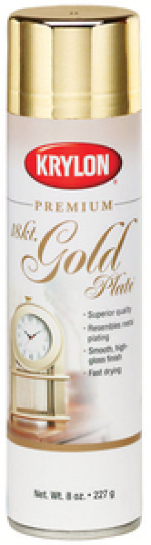 KRYLON K01000A 8 OZ 18K GOLD PREMIUM METALLIC SPRAY PAINT