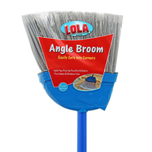 LOLA 101 ANGLE BROOM WITH FLAGGED TIPS 48" HANDLE INDOOR OUTDOOR USE