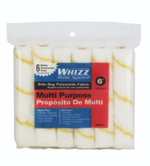 WHIZZ 98014 6" MULTI-PURPOSE CONTRACTOR PACK FABRIC ROLLER REFILLS (6-PACK)