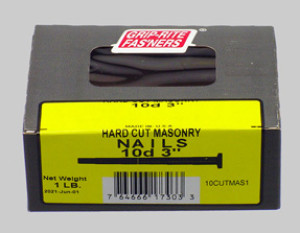 PRIME SOURCE 10CUTMAS1-10D 3" CUT MASONRY/FLOORING NAILS 1 LB 17303