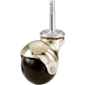 SHEPHERD 9352 1-5/8" HOODED BALL CASTER BRIGHT BRASS STEM-02  (2CD)