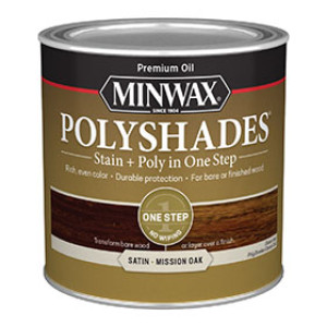 MINWAX 213854444 385 POLYSHADES SATIN MISSION OAK STAIN