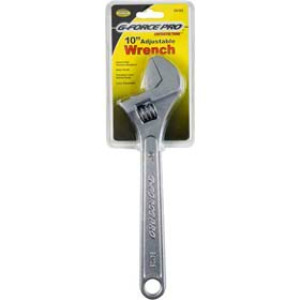 G-FORCE 24103 10" ADJUSTABLE WRENCH CHROME VANADIUM SATIN FINISH