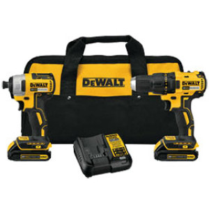 DEWALT DCK280C2 20V MAX LI-ION COMPACT DRILL & IMPACT KIT 1.5AH