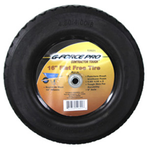 G-FORCE 52621 18" FLAT FREE REPLACEMENT WHEEL FOR WHEELBARROWS
