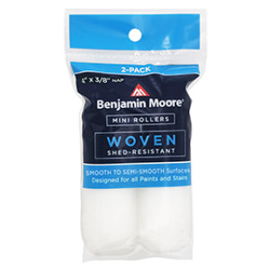 BENJAMIN MOORE U66301-018 4" X 3/8" WOVEN MINI ROLLER COVERS 2PK USA