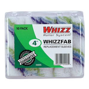 WHIZZFAB 25005 4" 100% POLYAMIDE GREEN STRIPE ROLLER COVER CLAMSHELL (10-PACK)