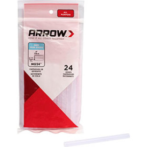 ARROW FASTENER MG24-4 4" ALL PURPOSE ROUND MINI GLUE STICKS - 24PK FITS MT300