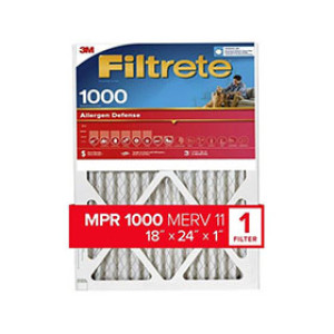 3M 9821-4 FILTRETE 18" X 24" X 1" ALLERGEN DEFENSE AIR FILTER 1000 MPR
