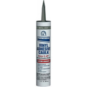 PHENOSEAL 10202 10 OZ VINYL ADHESIVE CAULK METAL GRAY