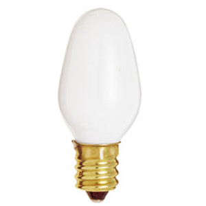 SATCO S3792 7W 7C7 WHITE NIGHT LIGHT BULB (2 PACK)