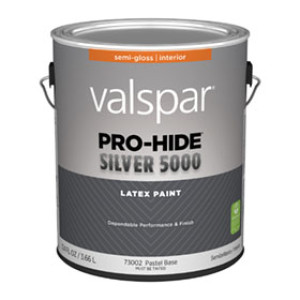VALSPAR 73002.007 PRO-HIDE SILVER 5000 S/G PASTELBASE INTERIOR LATEX PAINT