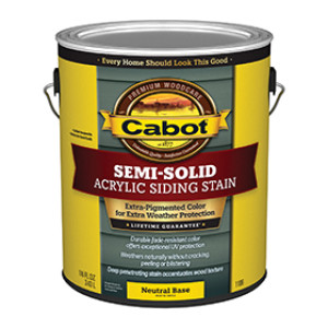 CABOT 1106.007 NEUTRAL BASE SEMI-SOLID ACRYLIC SIDING STAIN
