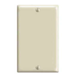 LEVITON 001-0PJ13-00I ONE GANG MIDWAY NYLON BLANK PLATE IVORY