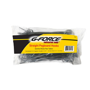 G-FORCE 43193 1/8" X 10" STRAIGHT PEGBOARD HOOKS BULK