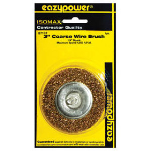 EAZYPOWER 87107 3" COARSE MOUNTED FLAT WIRE WHEEL BRUSH 1/4" SHANK 1-PACK