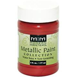 MODERN MASTERS ME513-06 6 OZ SASHAY RED SATIN METALLIC PAINT OPAQUE