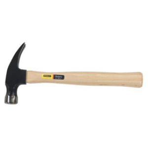 STANLEY 51-716 16 OZ RIP CLAW HICKORY HANDLE NAILING HAMMER - SMOOTH FACE